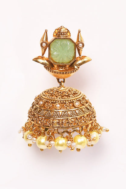 Stone Embellished Jhumkas 