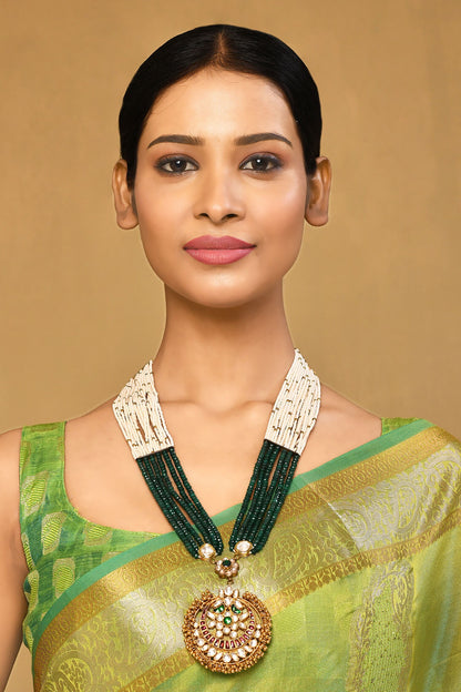 Ruby & Kundan Pendant Necklace 