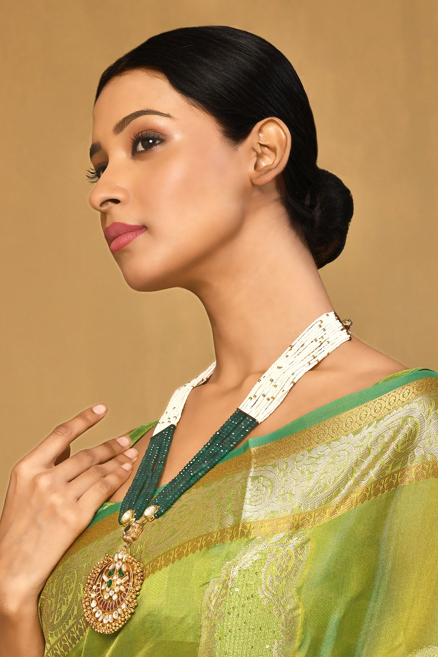 Ruby & Kundan Pendant Necklace 