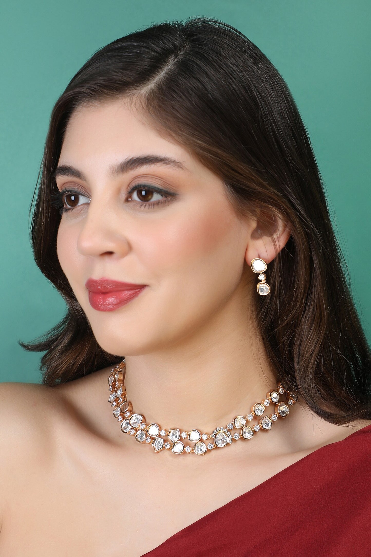 Embellished Layered Necklace Set 