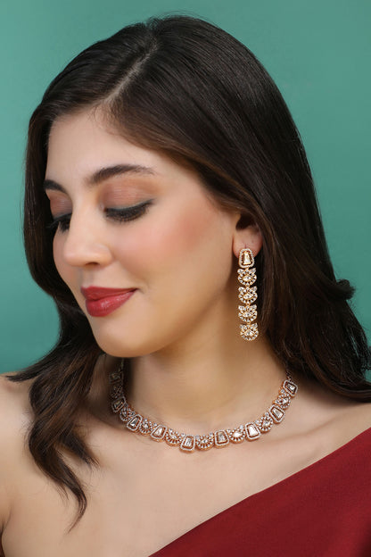 Kundan Embellished Necklace Set 