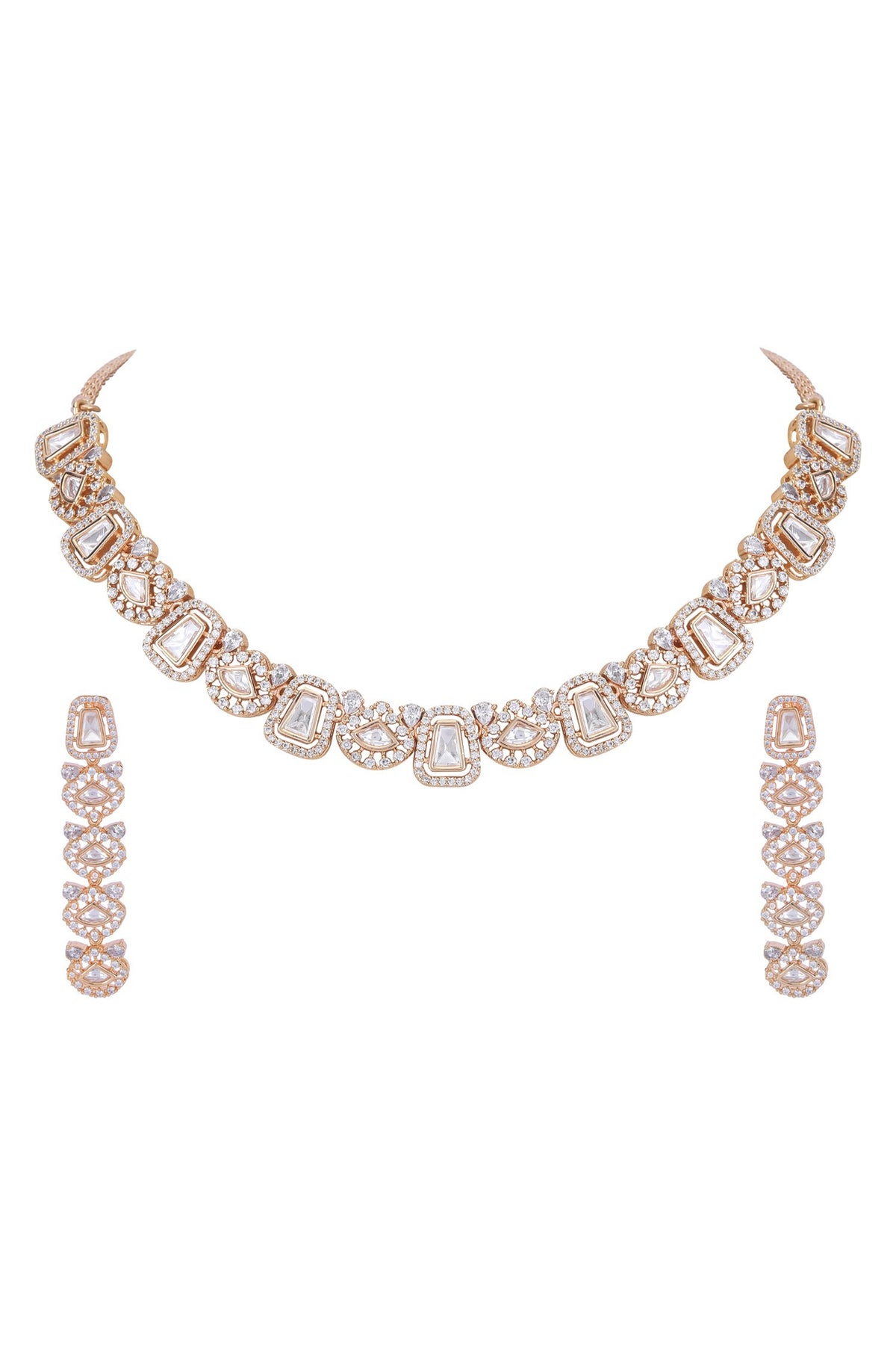 Kundan Embellished Necklace Set 