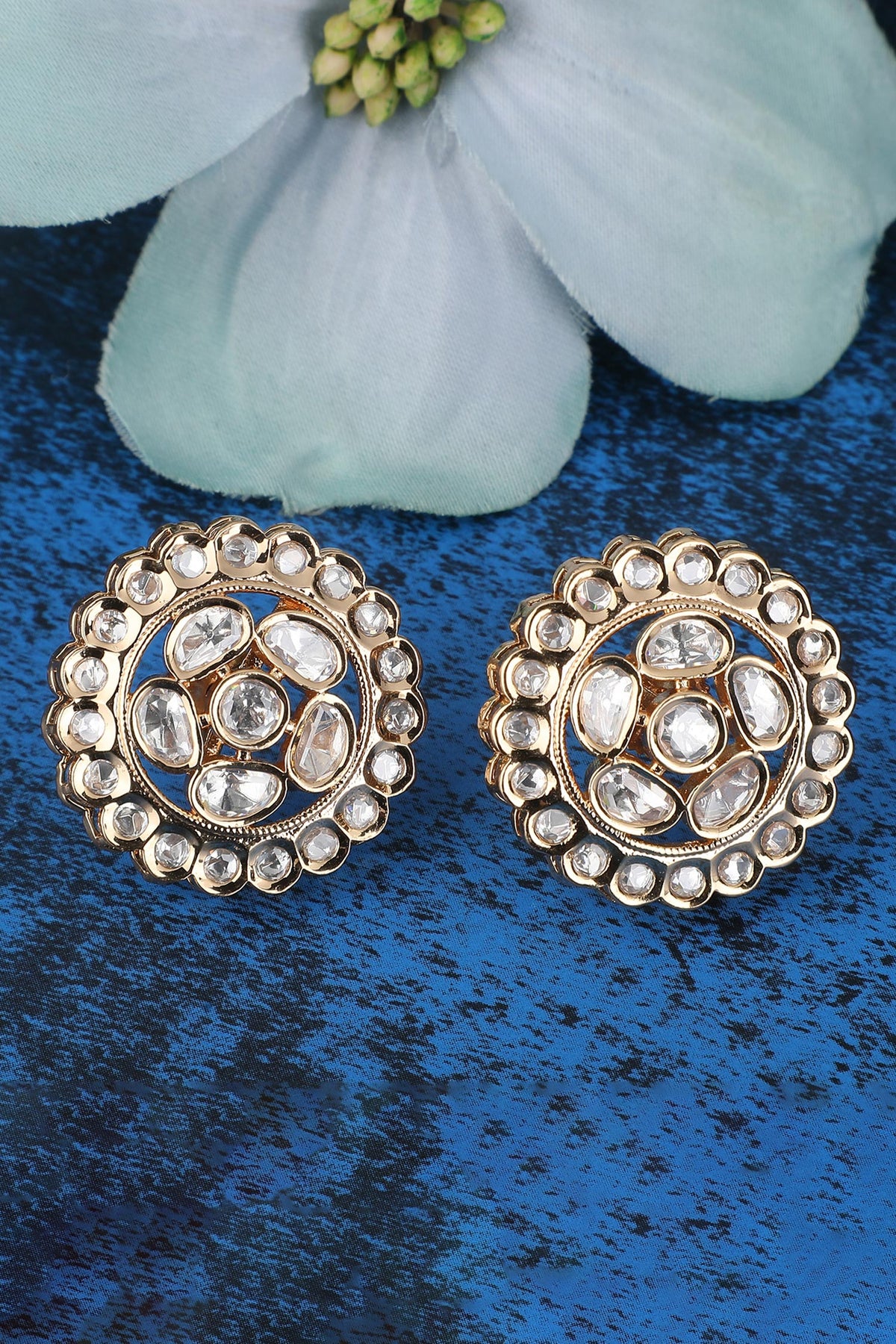 Kundan Embellished Stud Earrings 