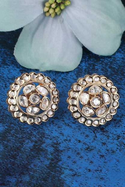 Kundan Embellished Stud Earrings 