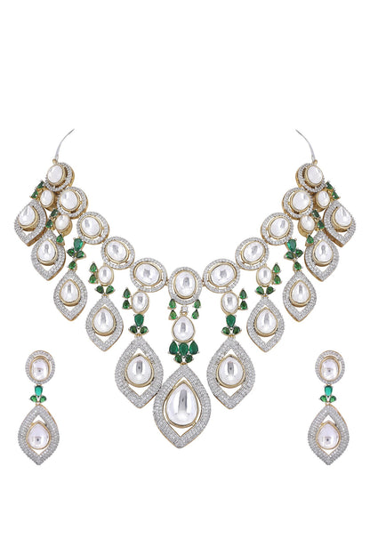 Zircon Embellished Layered Necklace Set 