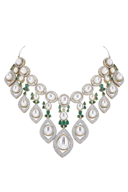 Zircon Embellished Layered Necklace Set 