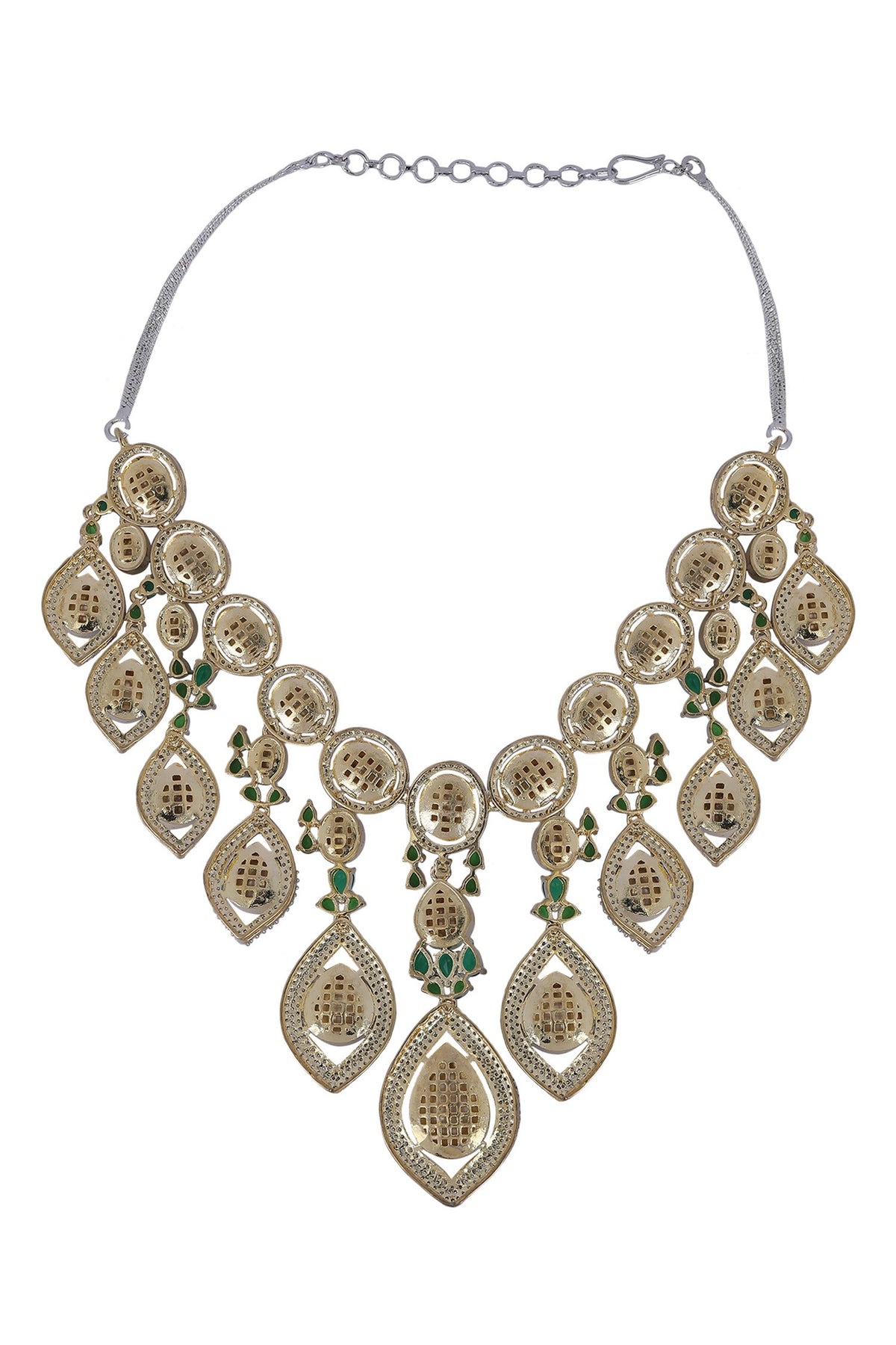 Zircon Embellished Layered Necklace Set 