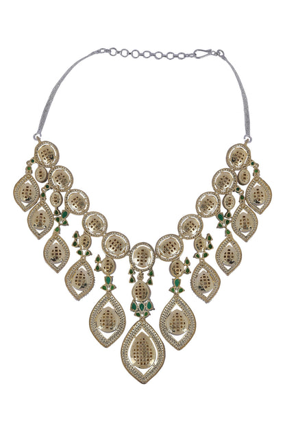 Zircon Embellished Layered Necklace Set 