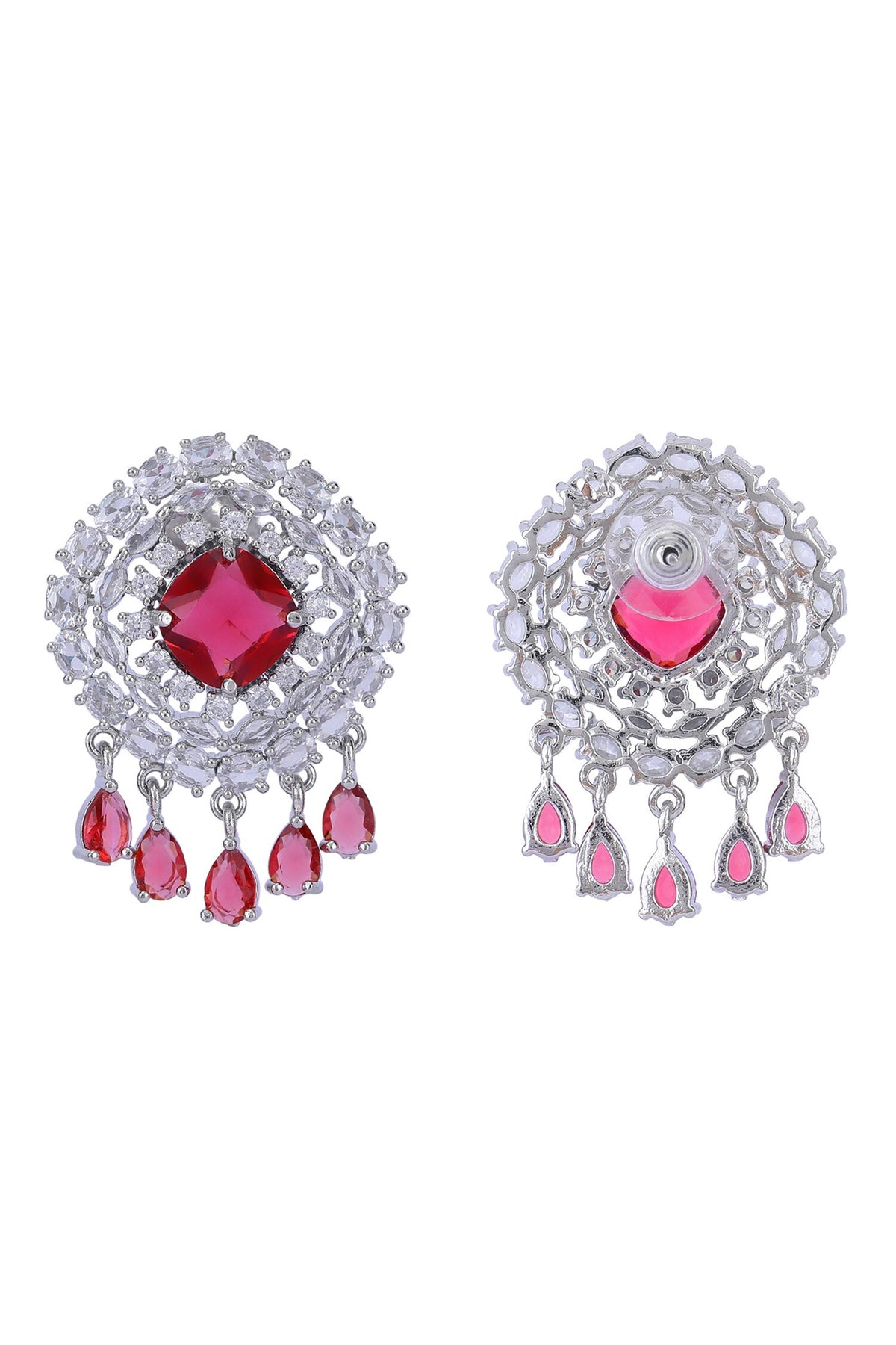 Zircon Work Layered Necklace Set 