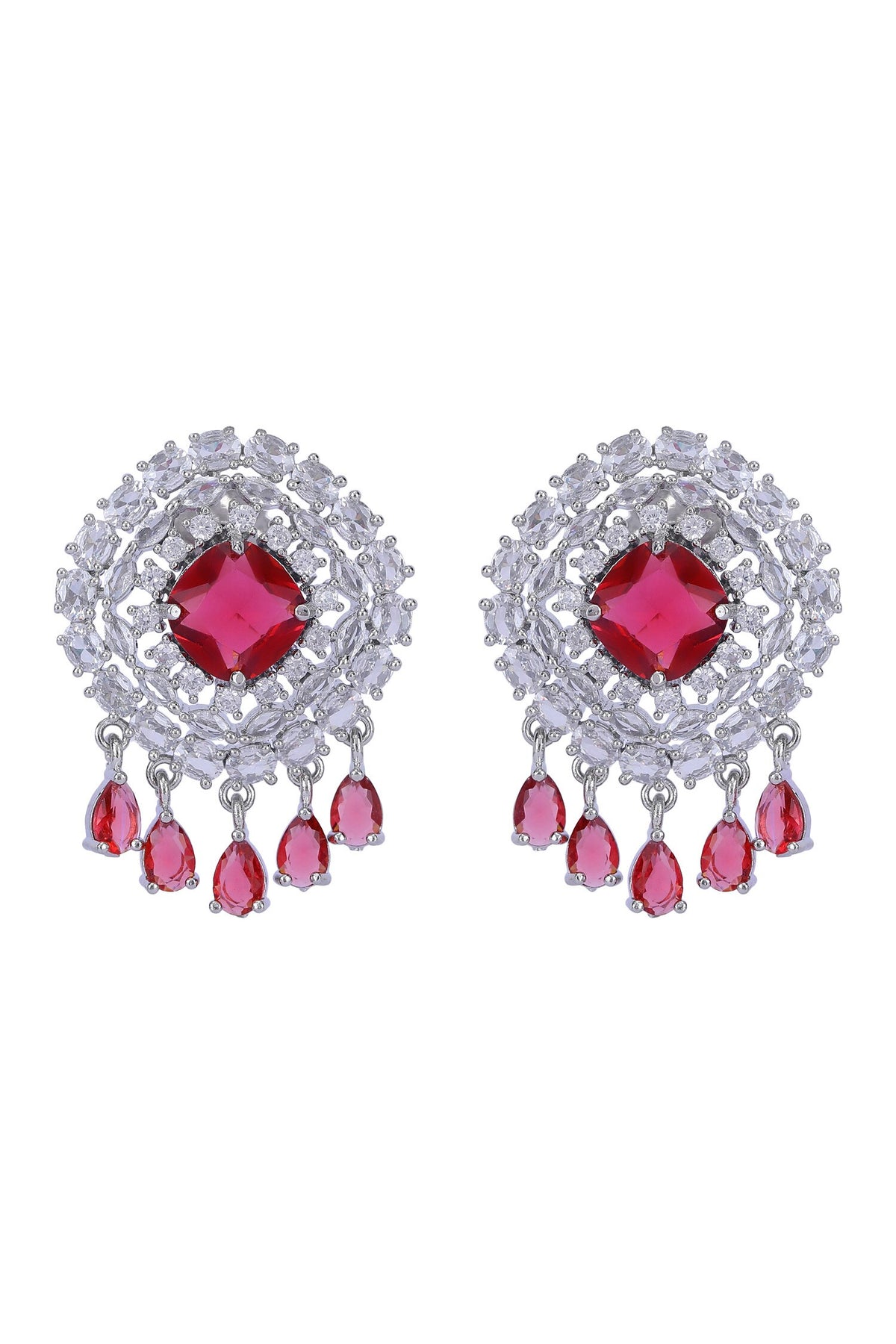 Zircon Work Layered Necklace Set 