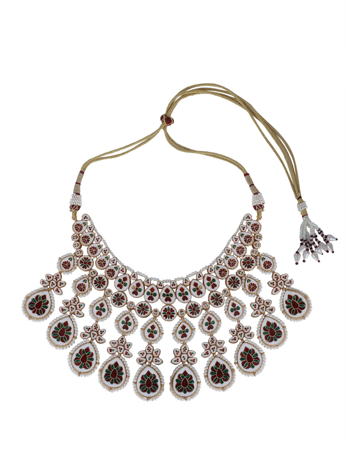 Kundan Embellished Choker Necklace Set 