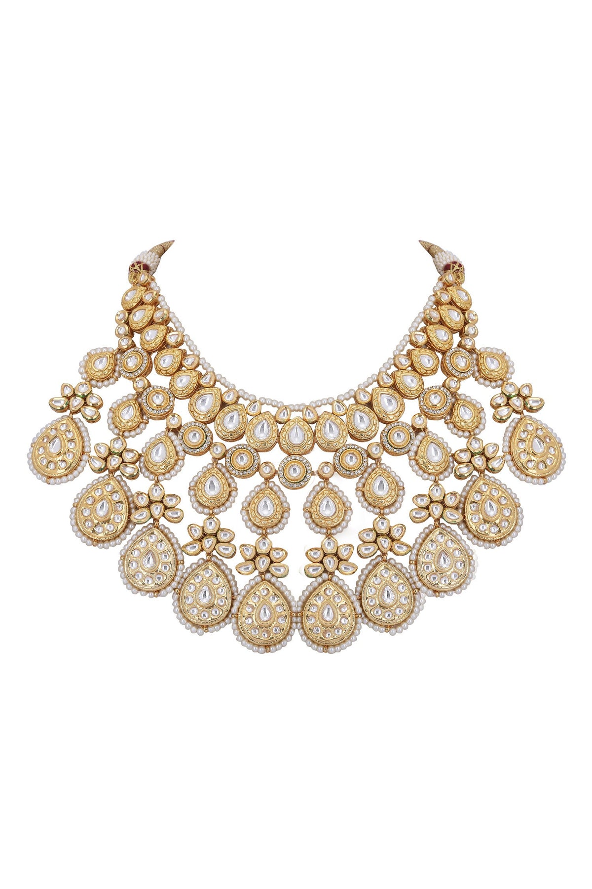 Kundan Embellished Choker Necklace Set 