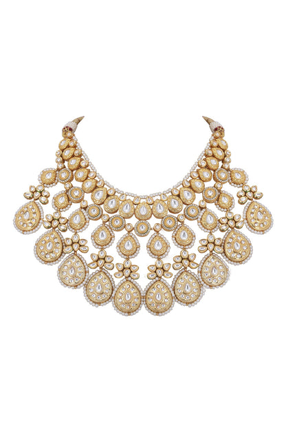 Kundan Embellished Choker Necklace Set 