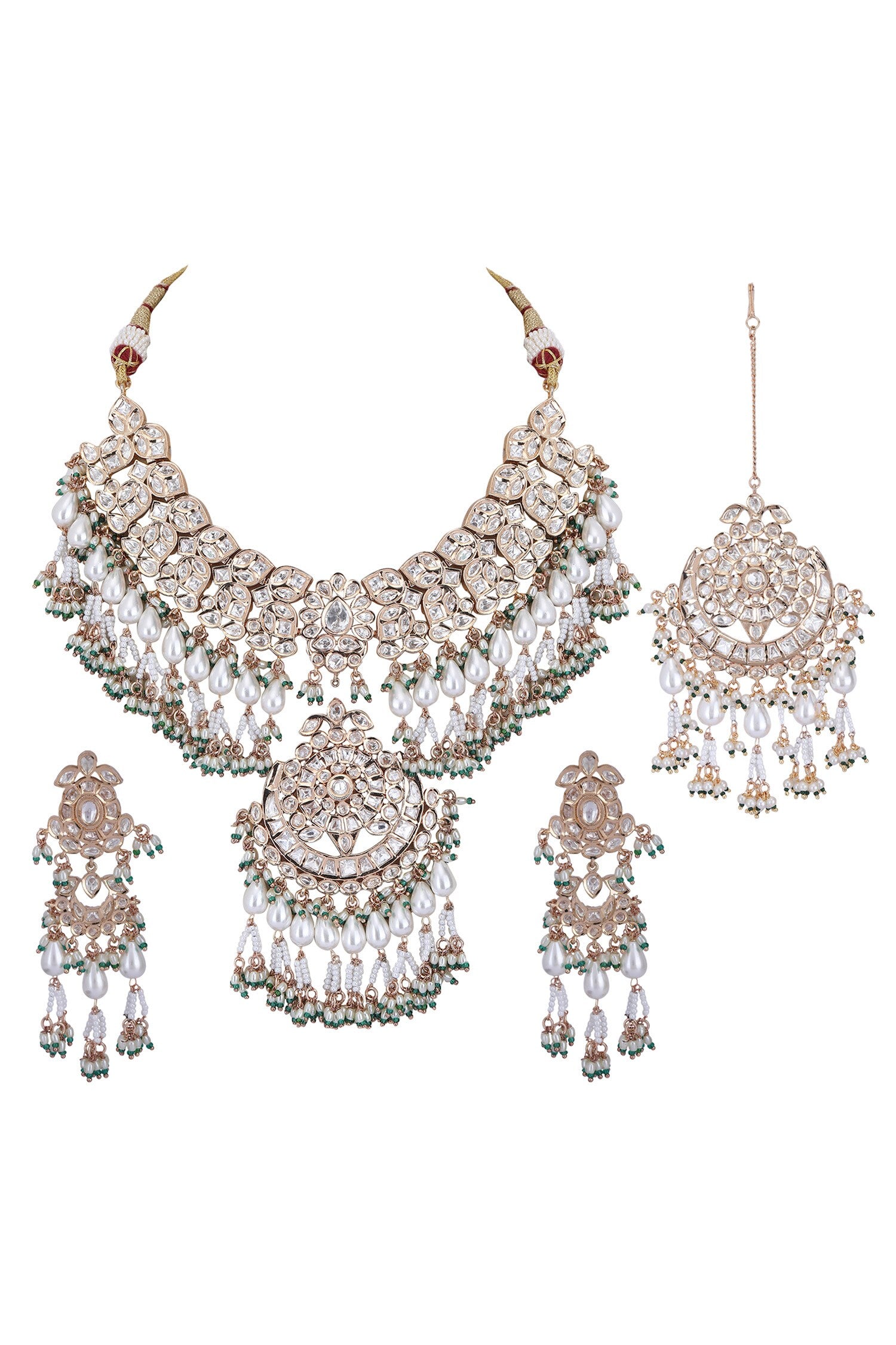 Kundan Work Choker Necklace Set 