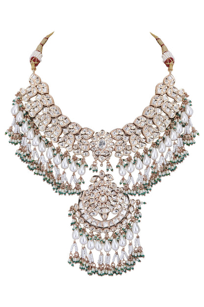 Kundan Work Choker Necklace Set 
