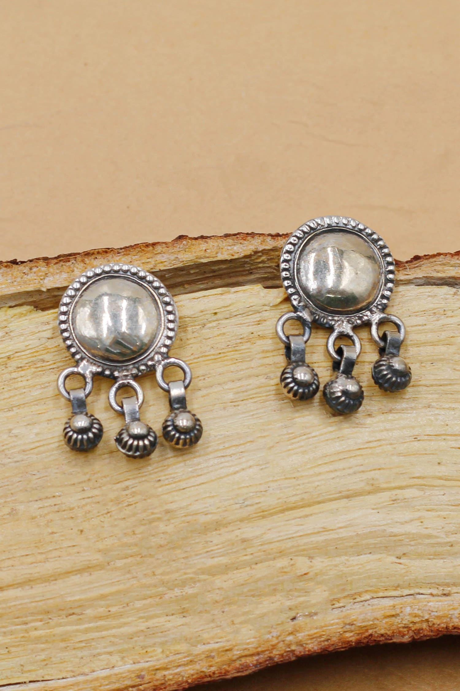 Circular Oxidised Earrings 