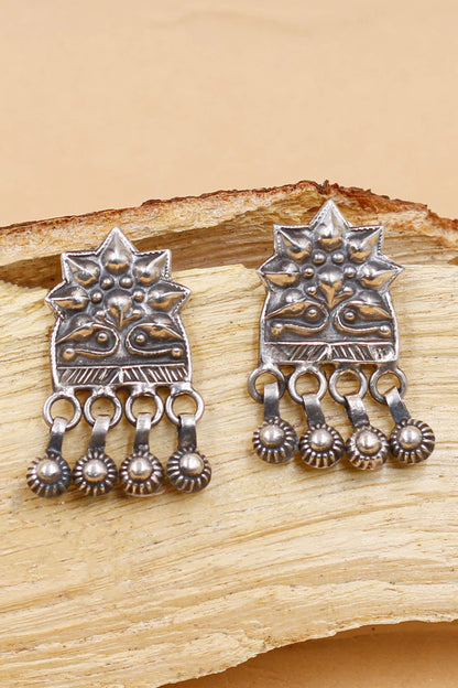 Oxidised Dangler Earrings 