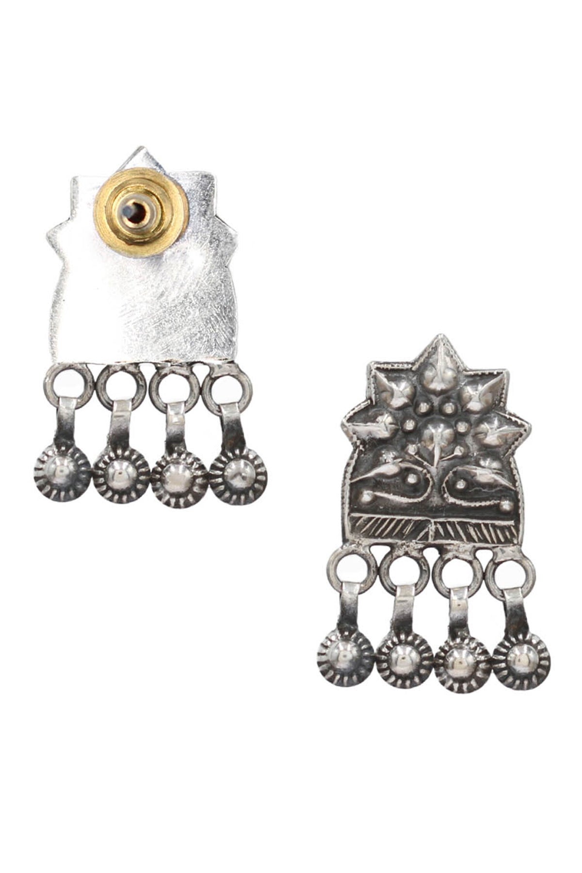 Oxidised Dangler Earrings 