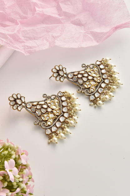 Victorian Polki Embellished Chandbalis 
