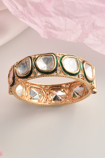 Moissanite Polki Embellished Kada 