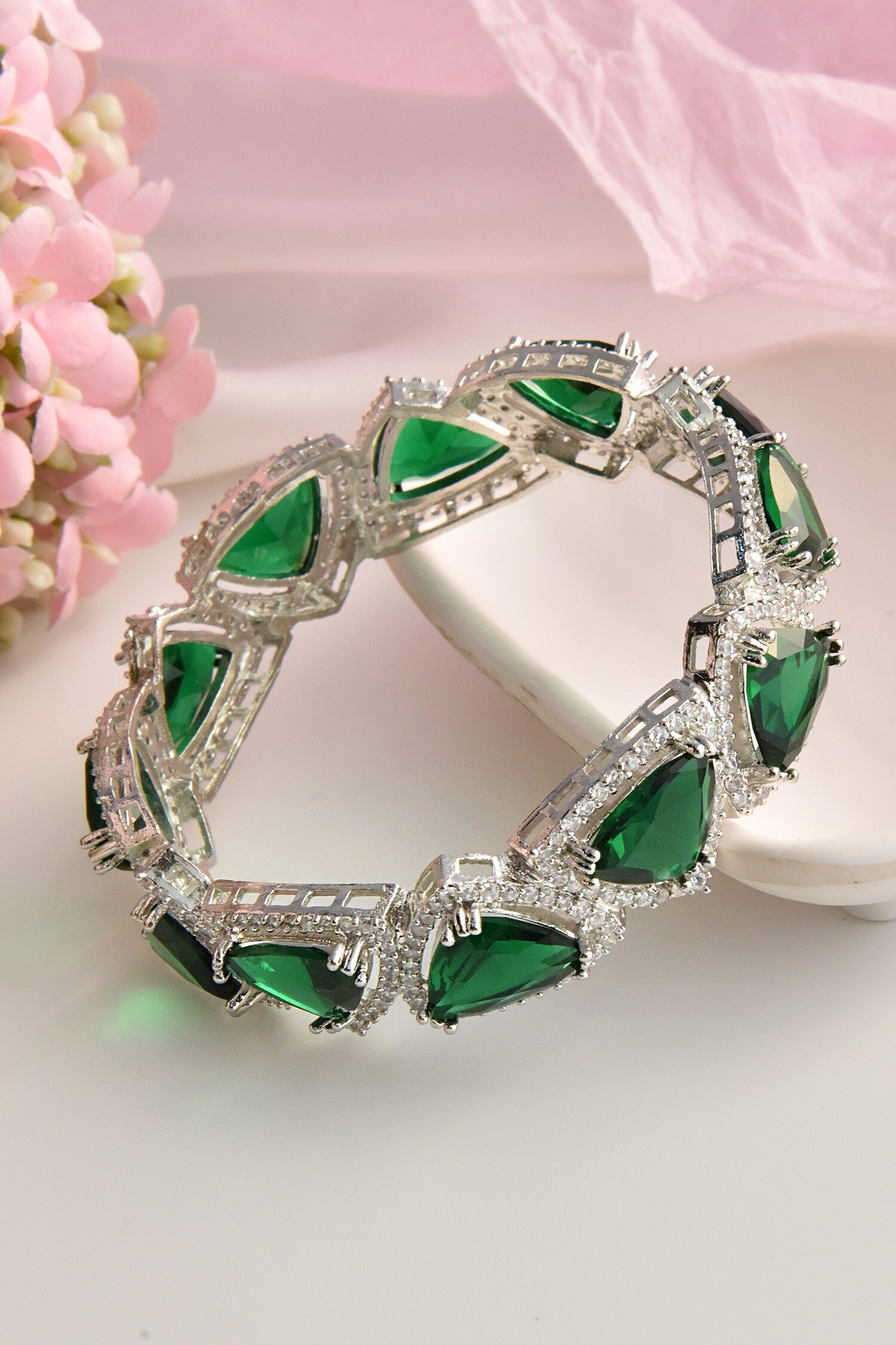 Zirconia Embellished Bangle 