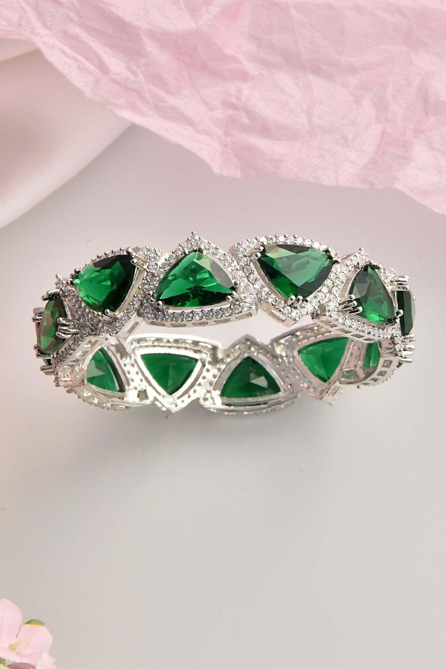 Zirconia Embellished Bangle 