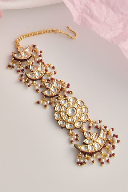 Polki Embellished Maangtikka 