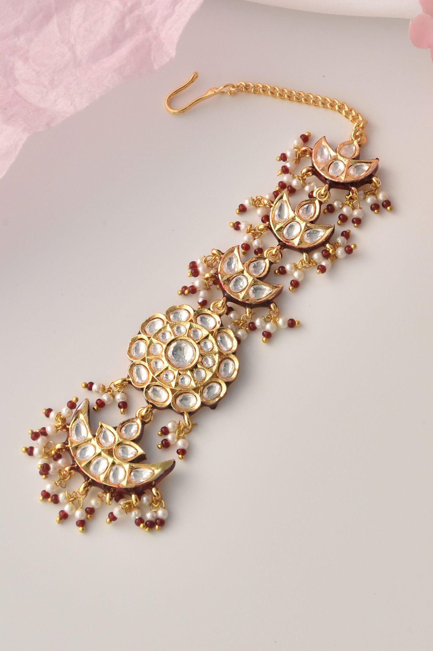 Polki Embellished Maangtikka 