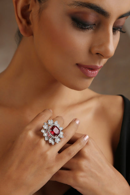 Floral Shaped Cutwork Ring 