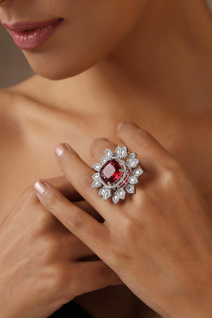 Floral Shaped Cutwork Ring 