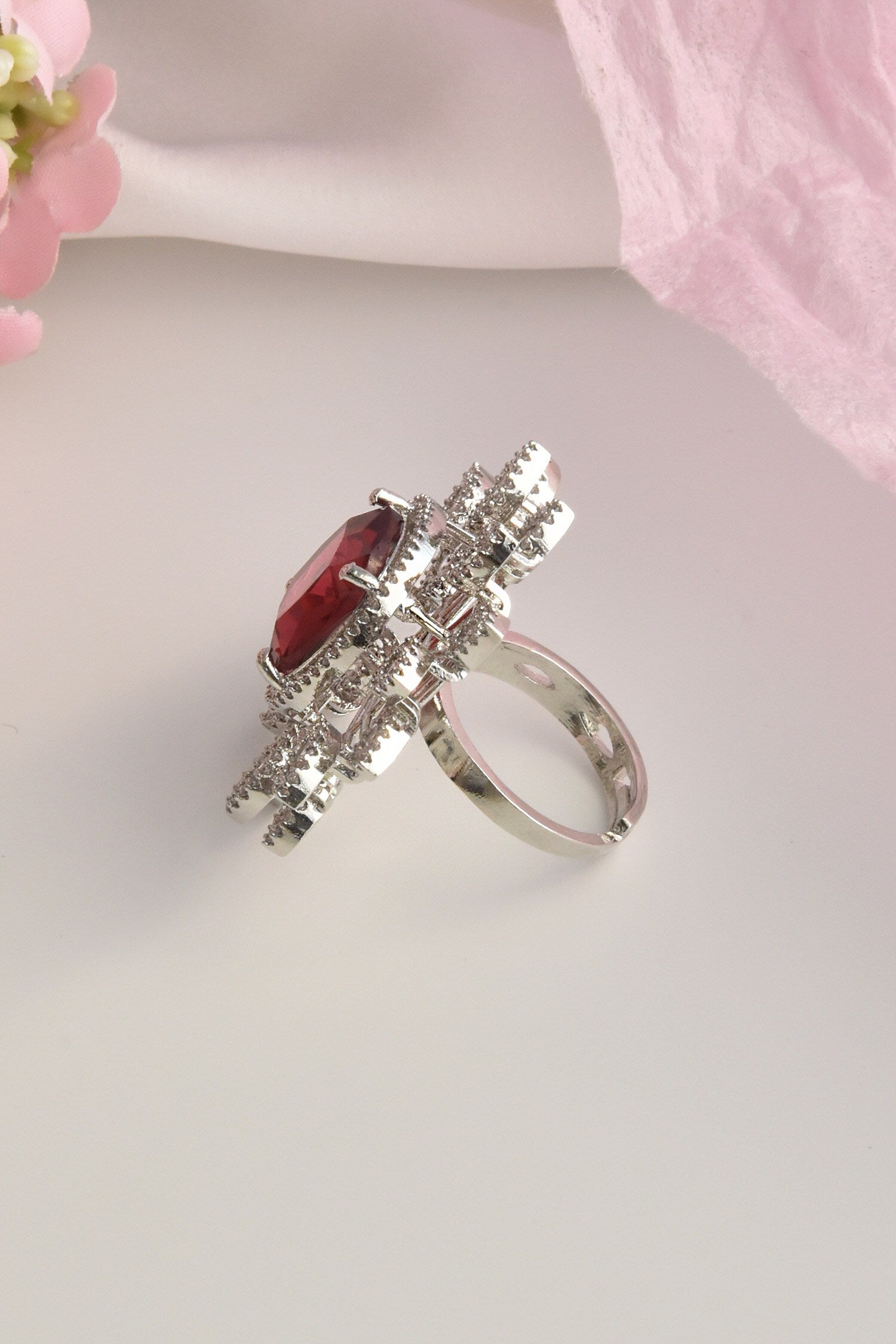 Floral Shaped Cutwork Ring 