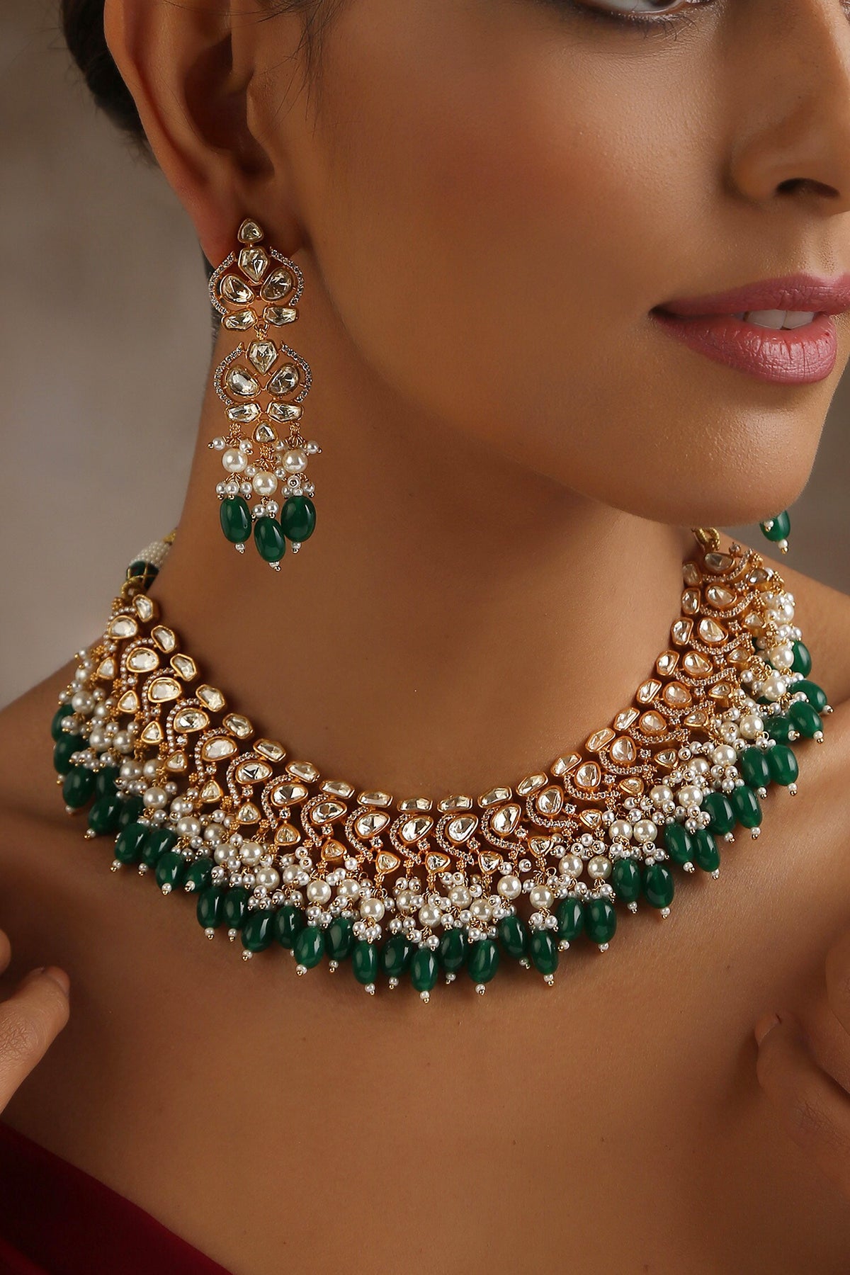 Polki Embellished Choker Set 
