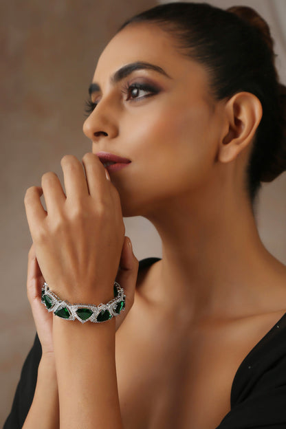 Zirconia Embellished Bangle 