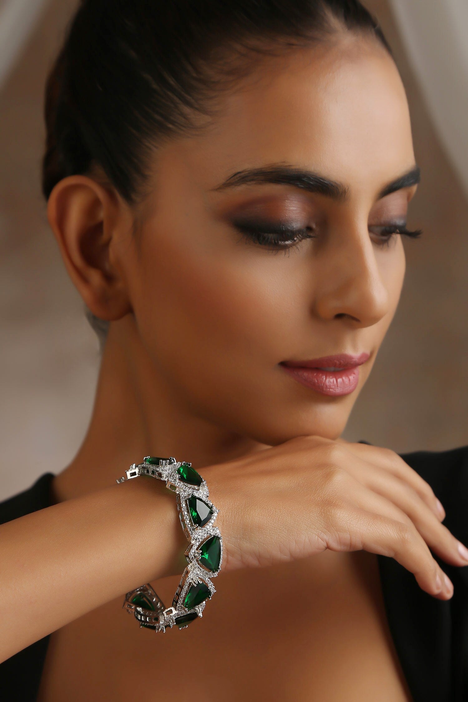 Zirconia Embellished Bangle 