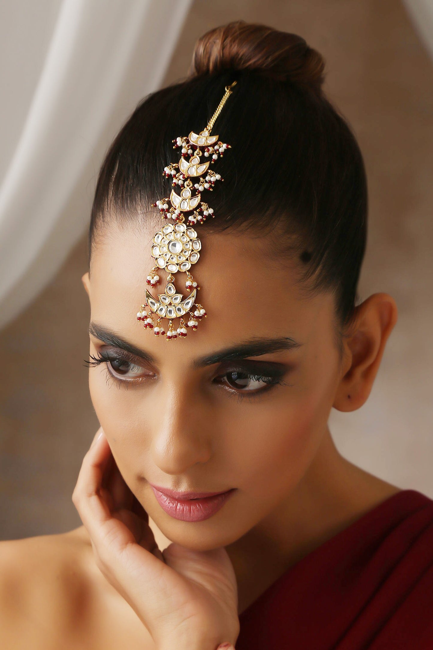 Polki Embellished Maangtikka 