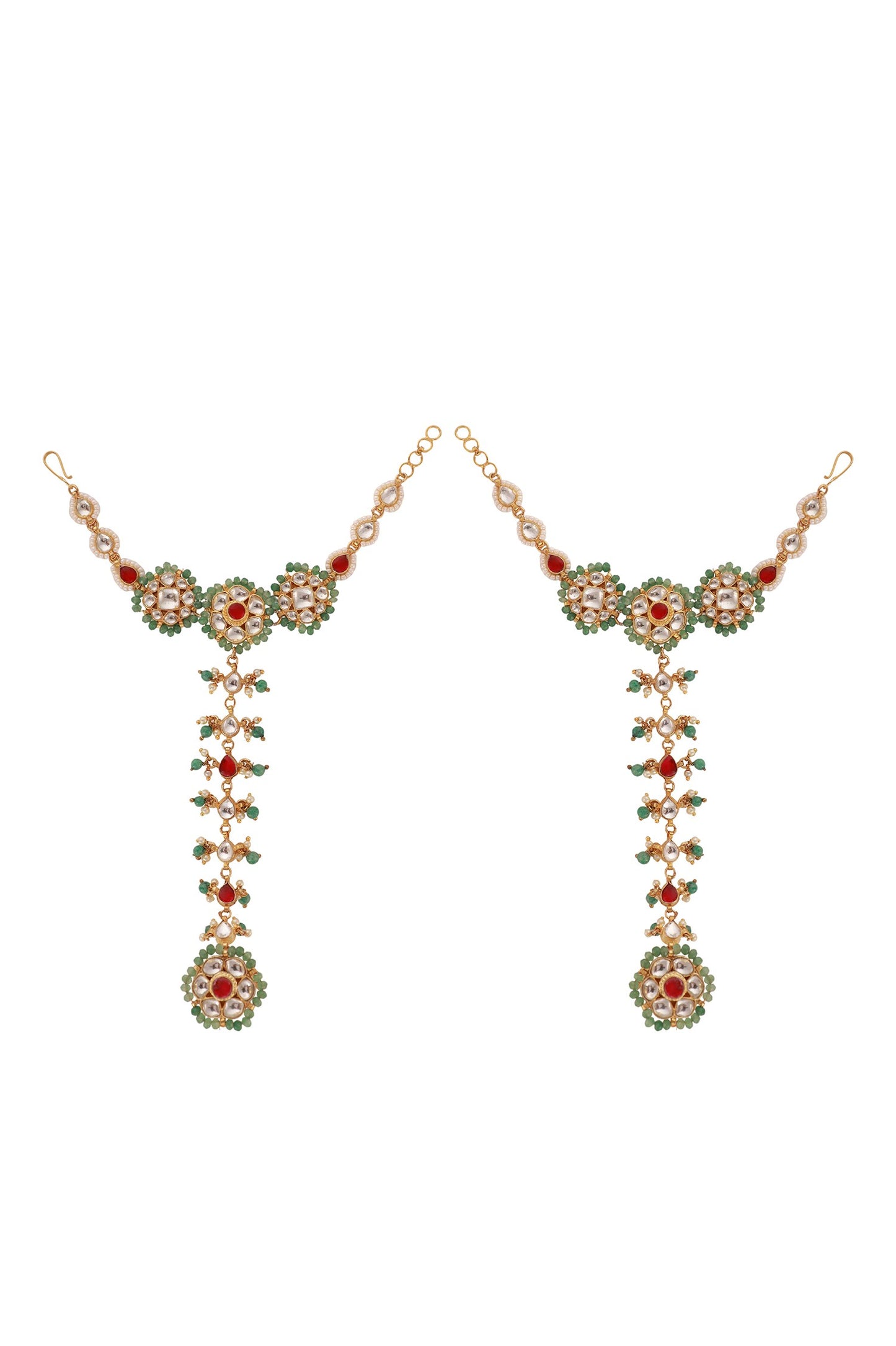 Floral Beaded Hath Phool Set of 2 