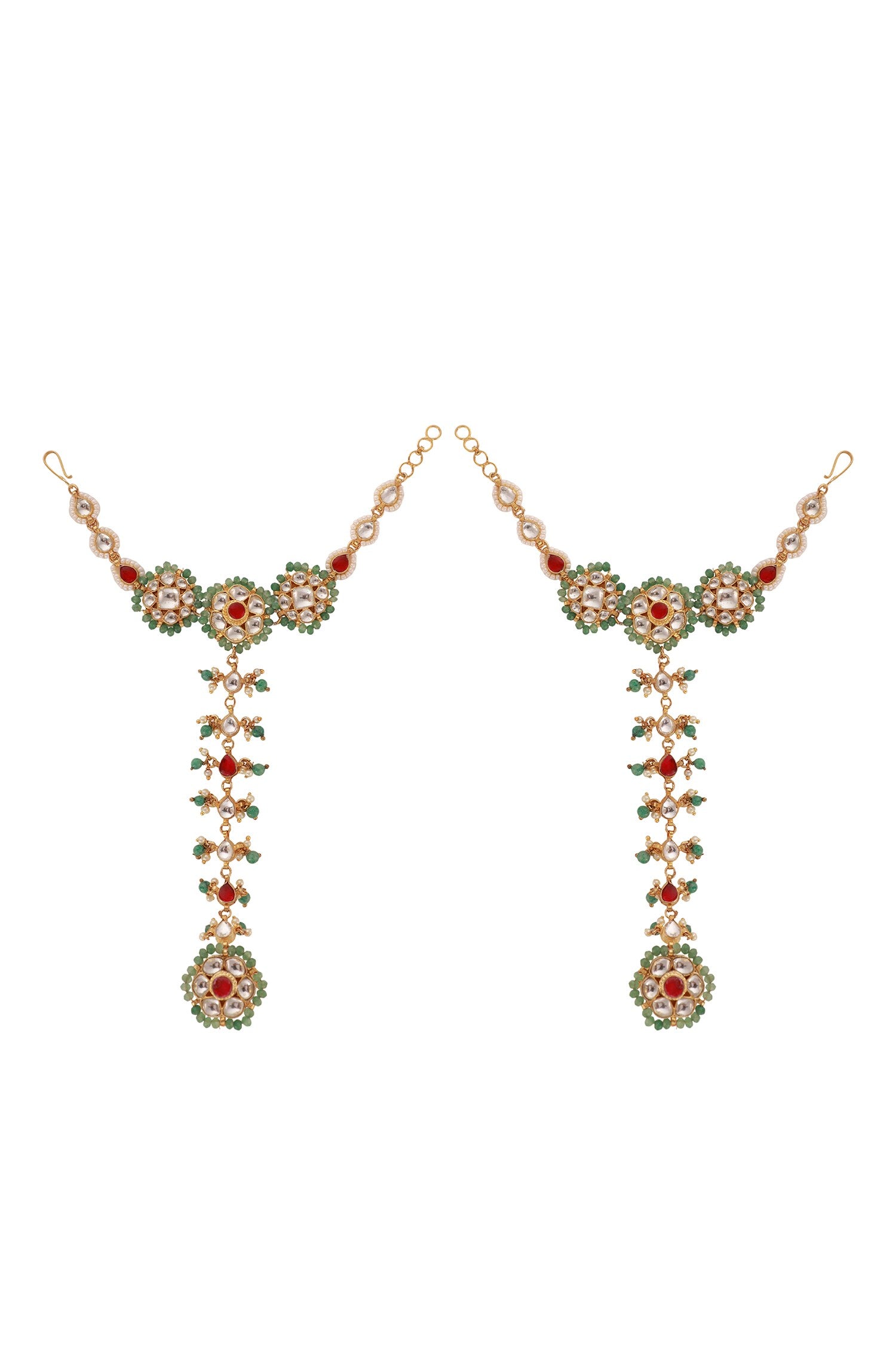 Floral Beaded Hath Phool Set of 2 