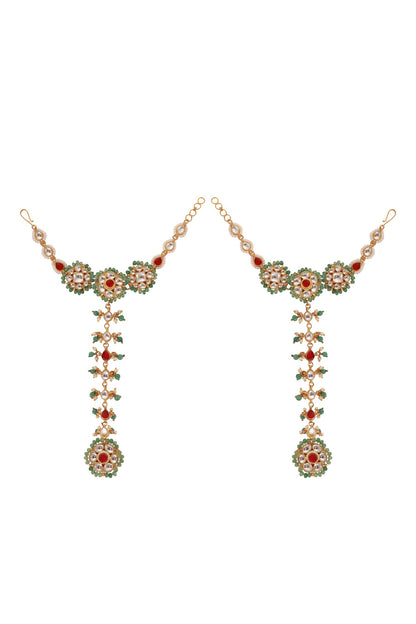 Floral Beaded Hath Phool Set of 2 