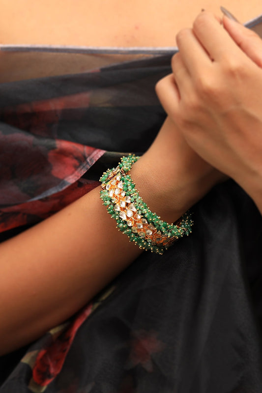 Kundan Embellished Kada Single Pc 