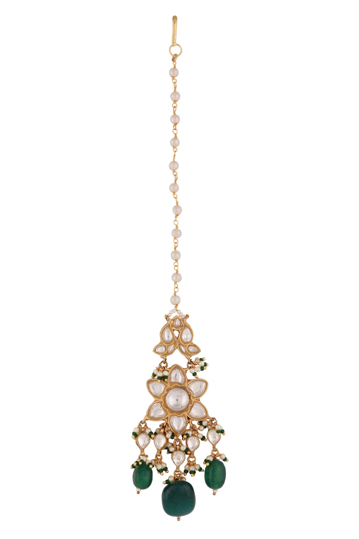 Floral Kundan Embellished Maangtikka 