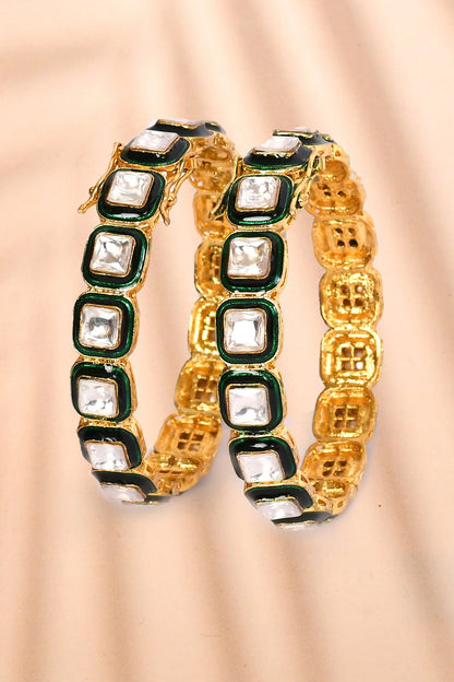 Stone Studded Bangles- Set of 2 