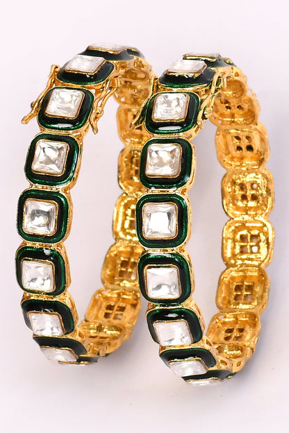 Stone Studded Bangles- Set of 2 