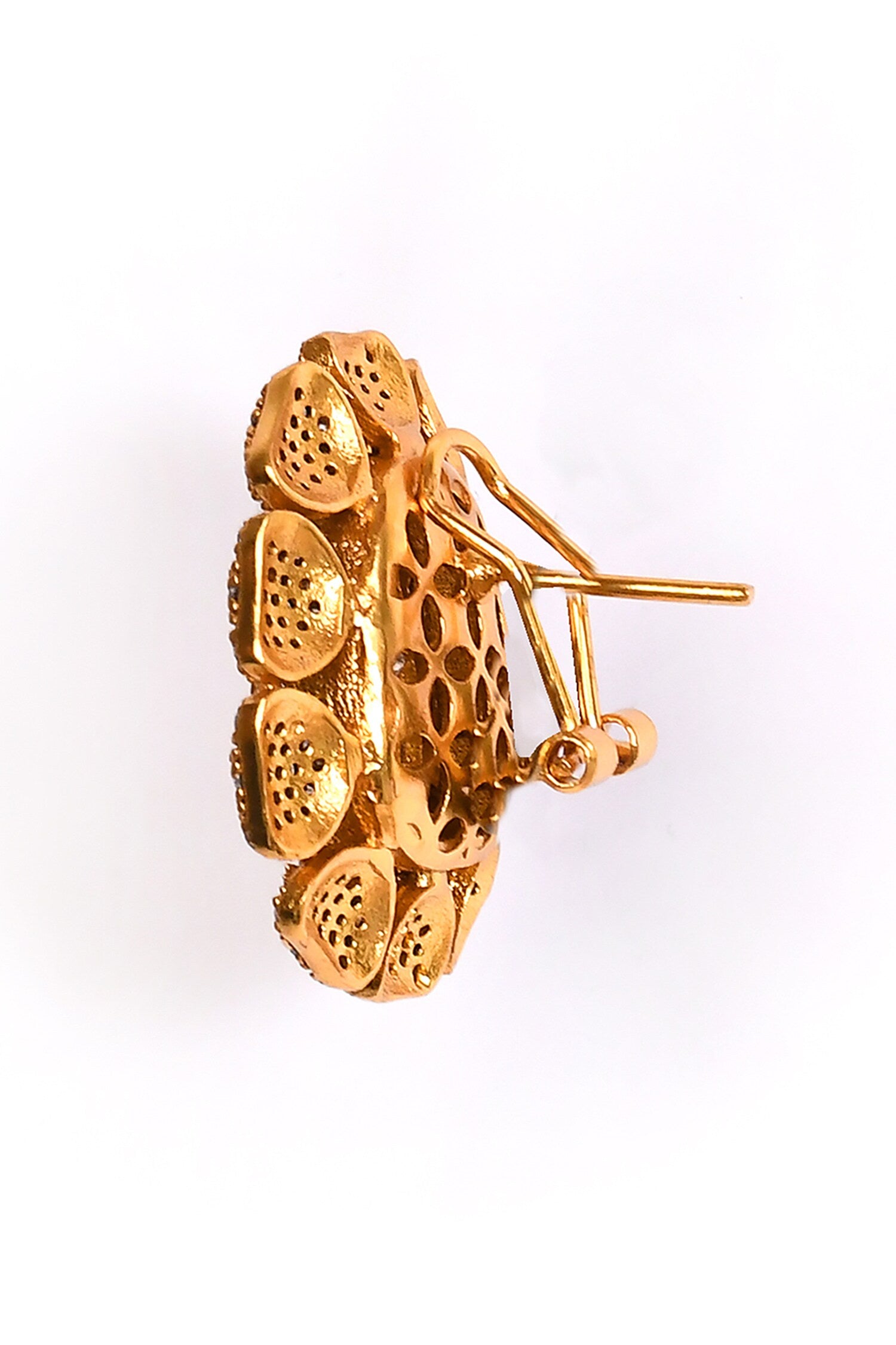Floral Stone Studded Earrings 