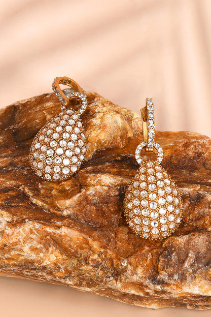 Stone Studded Drop Earrings 
