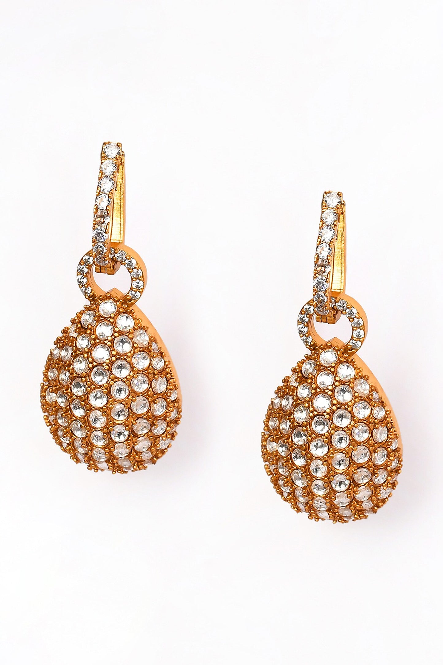 Stone Studded Drop Earrings 