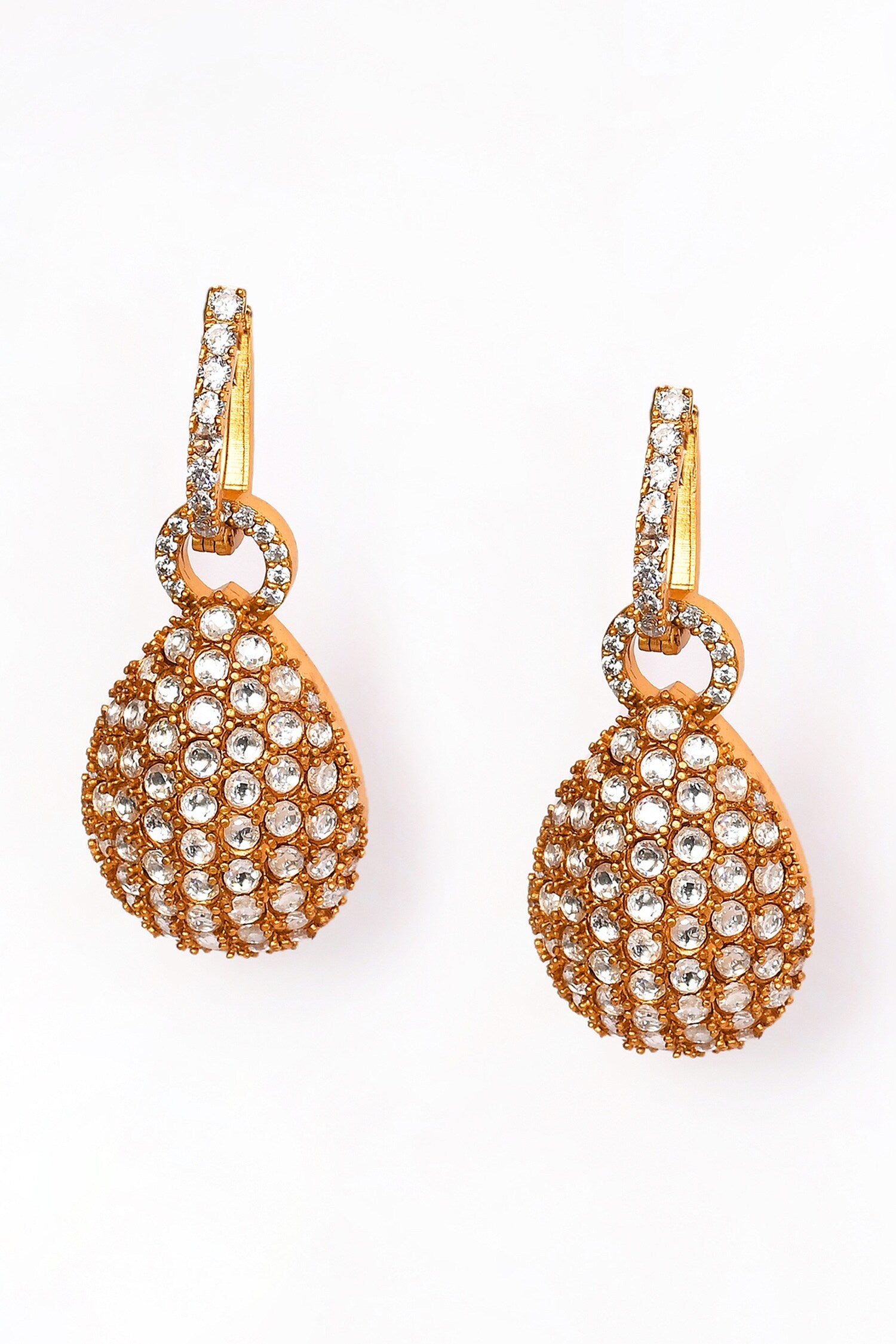 Stone Studded Drop Earrings 