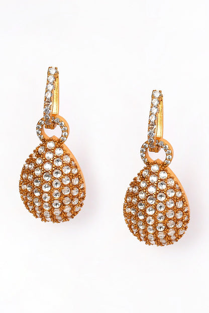 Stone Studded Drop Earrings 