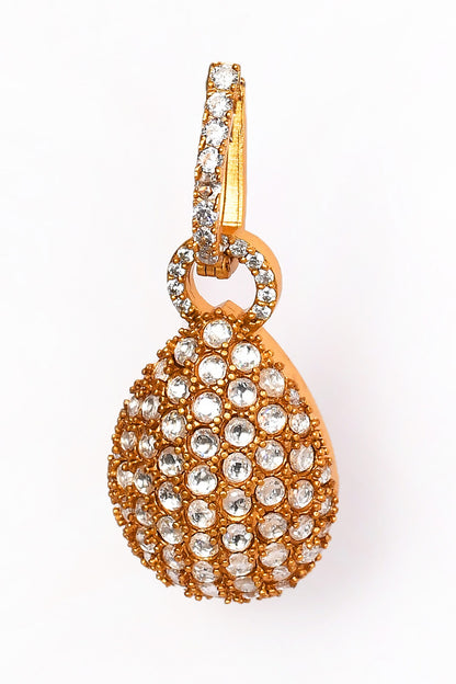 Stone Studded Drop Earrings 
