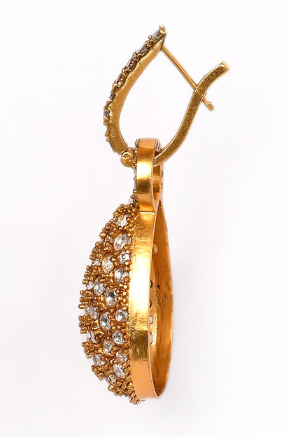 Stone Studded Drop Earrings 