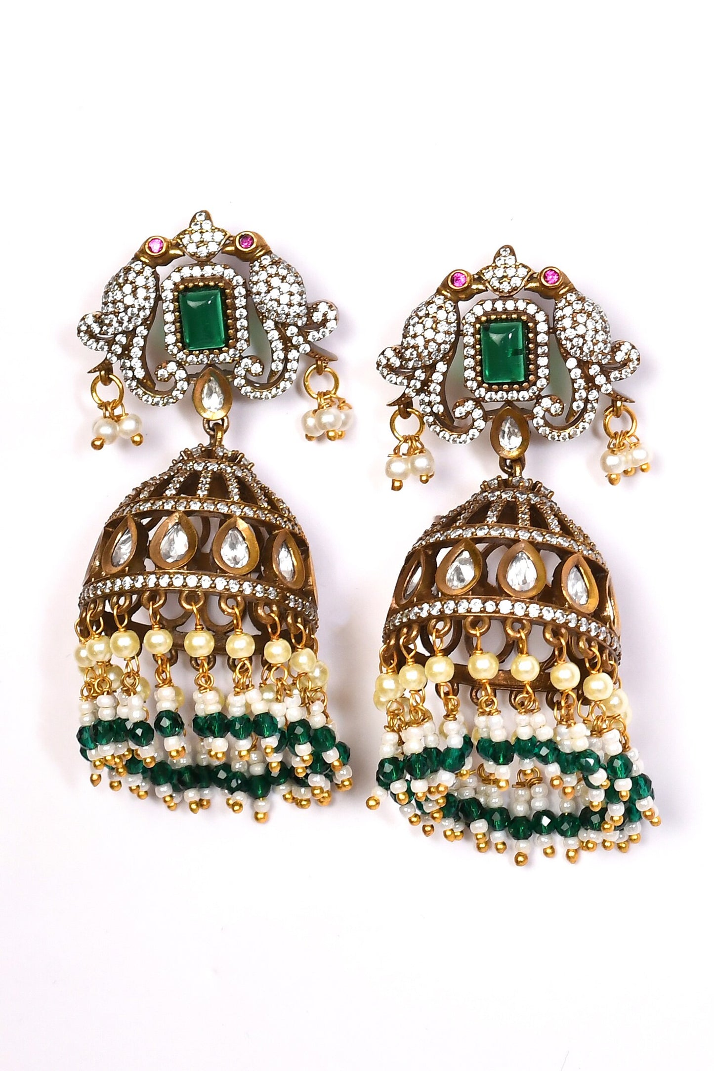 Stone Studded Jhumkas 